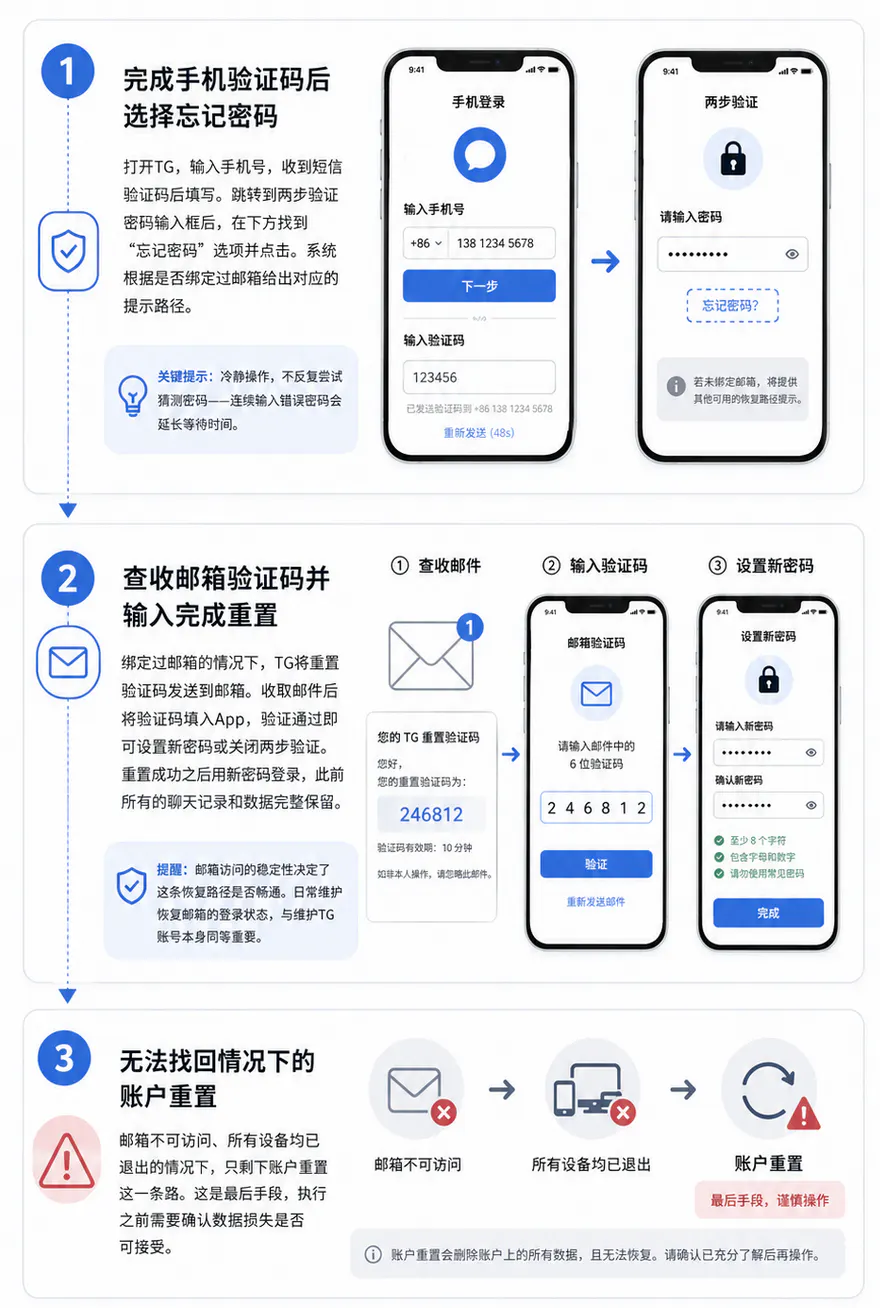 登录界面通过恢复邮箱重置密码的方法
