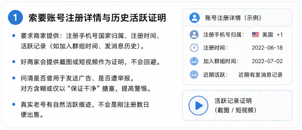 确认账号历史